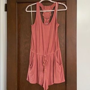Burnt orange romper by Aerie